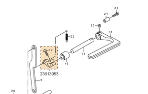 23613953 FEED LEVER ARM ASM.