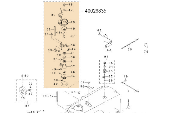 40026835 BOBBIN WINDER UNIT