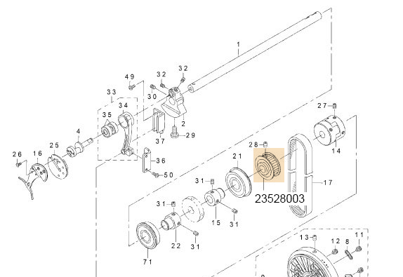 23528003 UPPER SHAFT SPROCKET