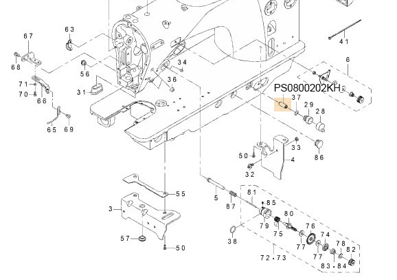 PS0800202KH SPRING PIN 8X20