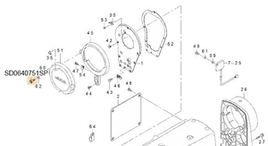 SD0640751SP HINGE SCREW D= 6.35 H= 7.5