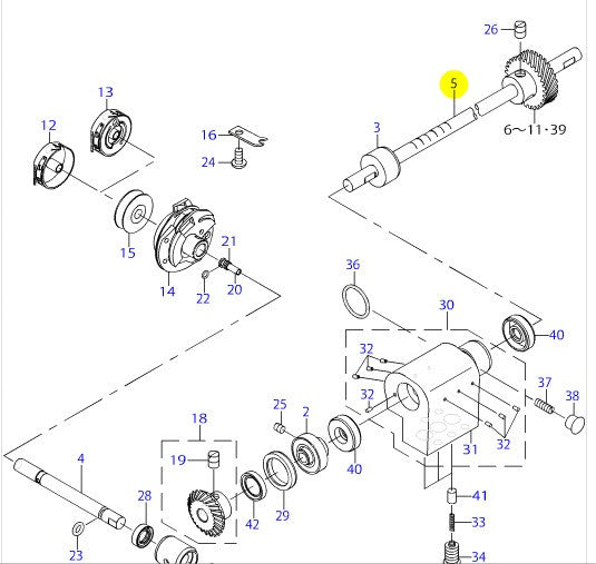 40003567 HOOK DRIVING SHAFT