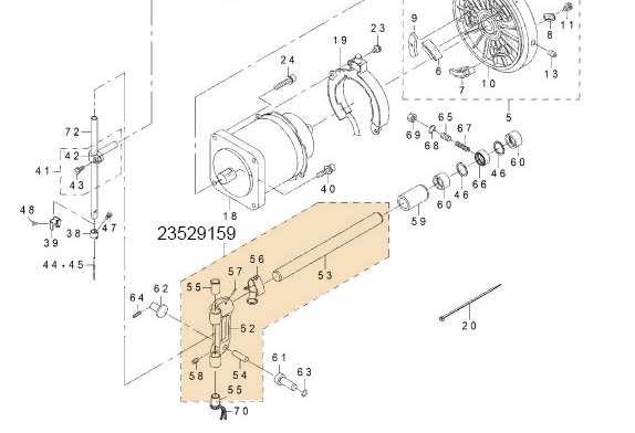 23529159 NEEDLE ROD SUPPORT BASE ASM.