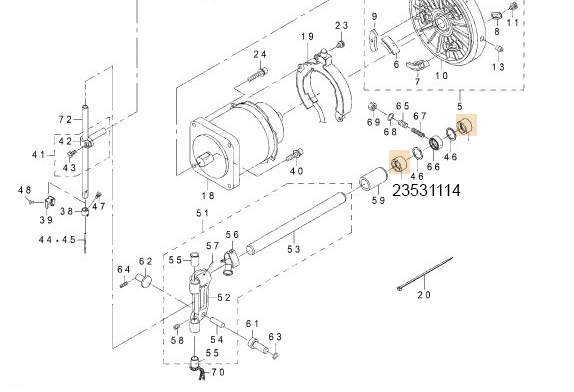 23531114 SUPPORT BASE SHAFT REAR METAL