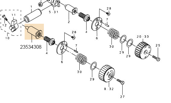 23534308 CONDENS ADJUSTING SHAFT