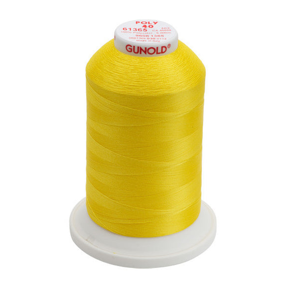 GUNOLD-96061365 POLY 40WT 5,500YDS-BRIGHT YELLOW