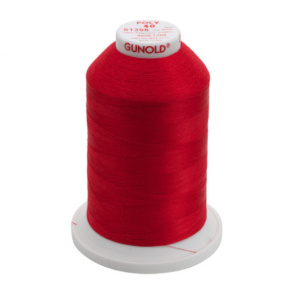 GUNOLD-96061398 POLY 40WT 5,500YDS-FIRECRACKER RED