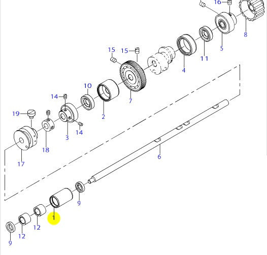 40010316 LOWER SHAFT FRONT BEARING  BUS